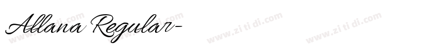 Allana Regular字体转换 Allana Regular字体转换